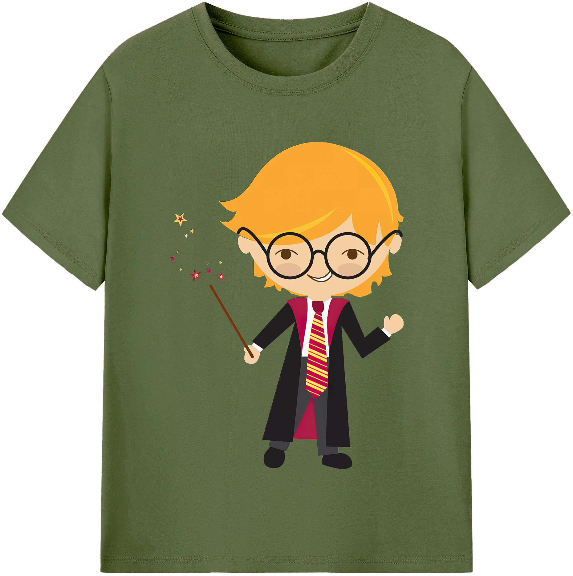 （画像用） Harry Potter ハリー・ポッターシリーズ 綿100％半袖Tシャツ（フロントプリント）